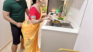 Indian Big Ass Wife is Really Saleable while She Cooking